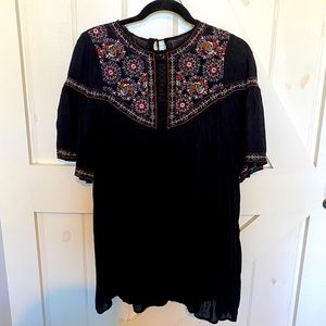 Zara TRF Black Dress with Built-In Shorts